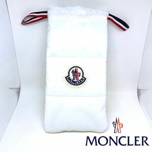 未使用品 送料無料 モンクレール MONCLER メガネ・サングラス用ソフトケース 白 メガネケース 