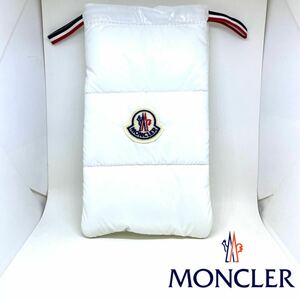 未使用品 送料無料 モンクレール MONCLER メガネ・サングラス用ソフトケース 大 白 メガネケース