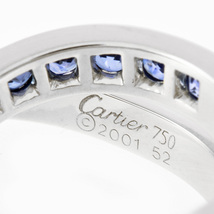 カルティエ Cartier パリ リング 指輪 サファイア #52 K18WG レディース_画像5