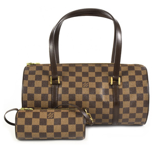 ルイヴィトン LOUIS VUITTON パピヨン30 GM ショルダーバッグ ダミエ エベヌ N51303 ブラウン MB0025 キャンバス ポーチ付