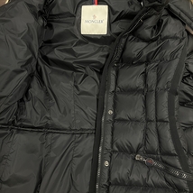 モンクレール MONCLER HERMINE FUR エルミンヌ ファー ダウンジャケット ナイロン ブラック SS（XS） レディース_画像8