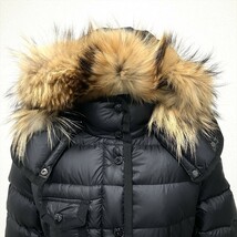 モンクレール MONCLER HERMINE FUR エルミンヌ ファー ダウンジャケット ナイロン ブラック SS（XS） レディース_画像5