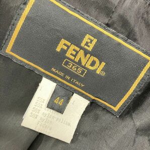 フェンディ FENDI 365 コート ナイロンジャケット コットン ナイロン ブラック 44 ズッカ柄の画像7