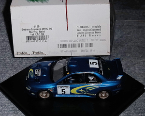 1116 1/43 スバル インプレッサ WRC 5号 バーンズ RAC 1999 優勝 1st SUBARU IMPREZA
