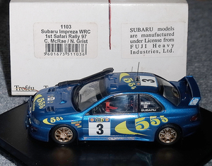 1103 1/43 スバル インプレッサ WRC マクレー ３号 サファリ 1997 SUBARU IMPREZA SAFARI McRae