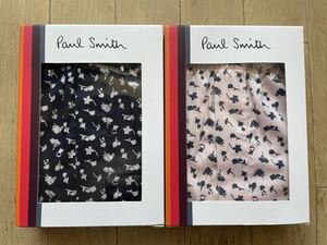 即決！ポールスミス！PAUL SMITH 布帛トランクス 2枚組 小花柄ネイビー&ピンク M