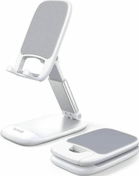 美品 Lamicall 折り畳み 高さ調整 スマホスタンド 滑り止め コンパクト 卓上 スマホ 折りたたみ タブレットスタンド