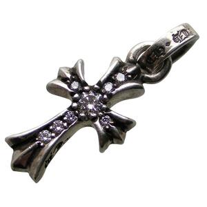 CHROME HEARTS CH CROSS BABY FAT PAVE DIAMOND SILVER Chrome Hearts CH Cross Baby Phat wpave diamond sil(ver) балка 