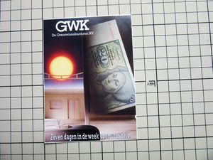 3153 【即決・定額・同梱包可能】★GWK NOTES 外貨両替 ◆ユーロ導入前☆ヴィンテージ ステッカー ☆ ◆ 