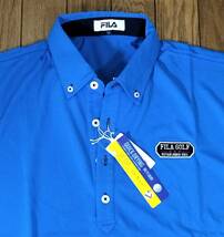 新品　フィラ　ゴルフ　バックプリント　半袖ポロシャツ　748-667　ブルー　メンズ3L_画像2