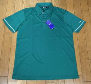( предмет 40) новый товар Mizuno Golf . пот скорость . рубашка-поло зеленый мужской L