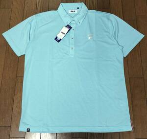 新品　フィラ　ゴルフ　ボタンダウン　ポロシャツ　749-649　ライトブルー　メンズL