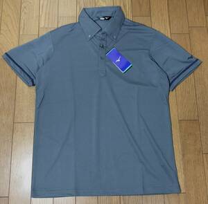( предмет 43) новый товар Mizuno Golf . пот скорость . рубашка-поло 52JA905208 угольно-серый мужской 2XL