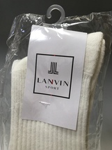 LANVIN SPORT ランバン スポール　ロゴ刺繍ソックス 靴下 2足セット ホワイト フリーサイズ VMP0001A1 未使用_画像3