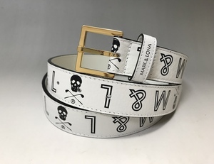 MARK ＆ LONA マーク＆ドロナ レディスベルト U.N.I.T.Y Pin Belt MLF-1C-FB14 ホワイト 日本製 未使用 　