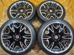 ★美品★245/40R20 8.5J+32 9.5J+32 5H114.3 人気 クラブリネア CL27 中古 バリ溝 タイヤホイールセット1台分 アルファード ヴェルファイア