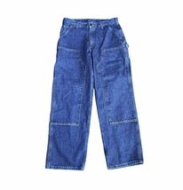 100円スタート ミントコンディション ゴールデンサイズ90s00s Carhartt ダブルニー ペインターパンツ デニム w33l30 ワーク カーハート _画像1