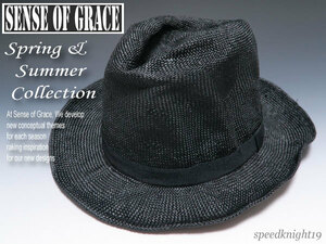 grace* Vintage Viscous Toro - шляпа [ чёрный ] новый товар обычная цена Y4900 супер-легкий помятость обработка размер настройка возможность для мужчин и женщин чувство ob Grace 