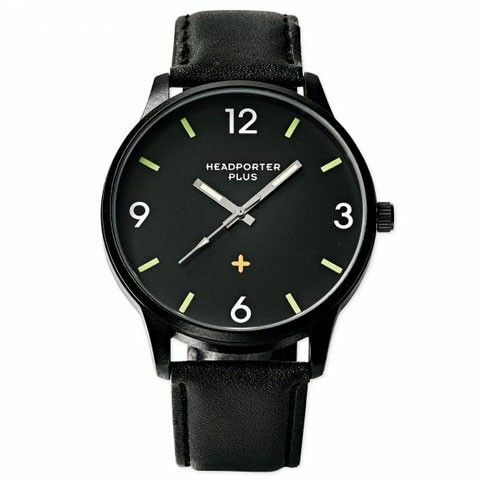 【未使用品】腕時計 アナログ　HEAD PORTER PLUS ブラックメタル仕様 BIGサイズ腕時計