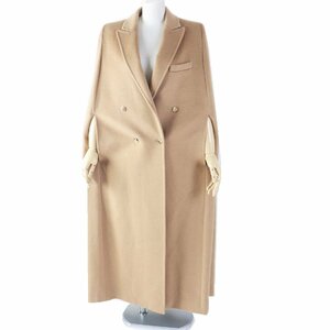 未使用品◎Max Mara マックスマーラ 定価312000円 SFILATA キャメル100％ 超ロング ケープコート キャメル 42 伊製 正規品 レディース