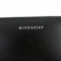 未使用品□GIVENCHY ジバンシィ BK6097 ロゴプリント ラウンドファスナー レザーロングウォレット 長財布 ブラック イタリア製 箱付き_画像6