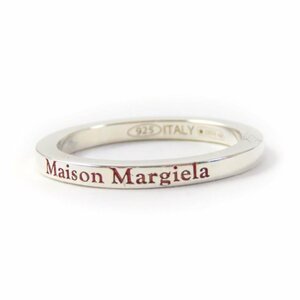 Красивые товары ★ Maison Margiela 11 Maison Margiela 11 SM1UQ0063 SV925 Дизайн логотипа Кольцо / Кольцо серебряной коробки с весом IDE 2.1G.