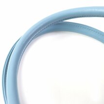 未使用品△COMTESSE コンテス 7599 レザー使い ホースヘア ハンドバッグ ブルー系 保存袋付き ドイツ製 正規品 レディース_画像5