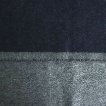 美品□2019年製 DIOR/ディオール シルク100％ サイドライン フリンジマフラー/ショール グレー/ネイビー 伊製 メンズ_画像4