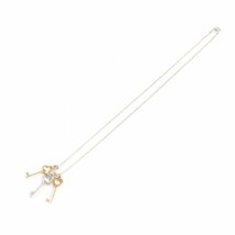 良品★TIFFANY&Co. ティファニー AG925 AU750 トリプルキー ネックレス シルバー イエローゴールド ピンクゴールド 重量3.2g レディース_画像4