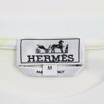 未使用品●HERMES エルメス 2023年製 パズル・ヴェジェタル 鹿の子生地 総柄 クルーネック 半袖Ｔシャツ マルチ M 伊製 正規品 メンズ_画像4