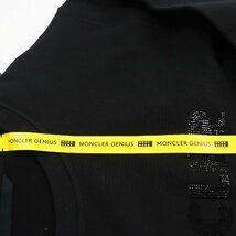 未使用品 MONCLER GENIUS 2 モンクレール ジーニアス 2 2021年製 ラインストーン ロゴワッペン 長袖 スウェット 黒 XL 正規品 メンズ_画像6