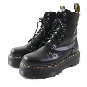 美品◎Dr.Martens ドクターマーチン JADON ジェイドン 8ホール レースアップ レザーショートブーツ ブラック 4 レディース