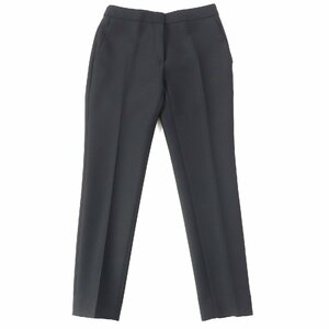  превосходный товар ^ Christian Dior 4A21429A1148 шерсть центральный Press слаксы брюки низ черный 38 сделано в Италии стандартный товар женский 