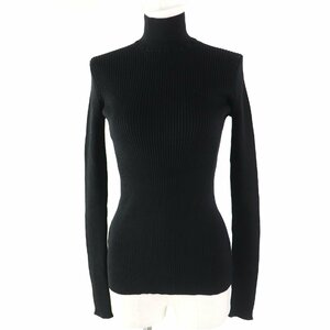  ultimate beautiful goods *PRADA Prada 2023 year made cotton 100% ribbed high‐necked knitted tops black 36 regular goods lady's 