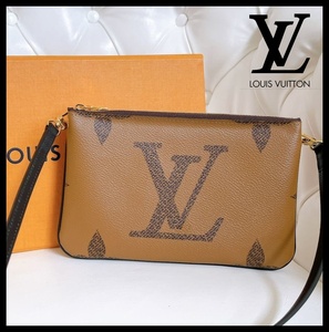 Louis Vuitton ポシェット・ドゥーブル ジップ ベージュ 未使用品 M69203