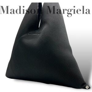 美品 Maison Margiera メゾンマルジェラ メッシュ ハンドバッグ トートバッグ MM6 ブラック メンズ