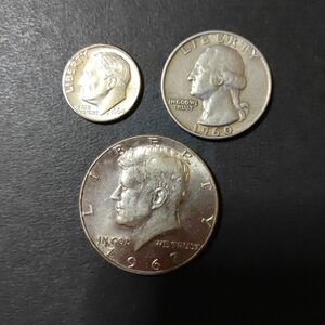 アメリカ 銀貨3種