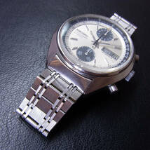 古腕時計 Seiko セイコー クロノグラフ 6138-8000 ベビーパンダ ブレス付_画像6