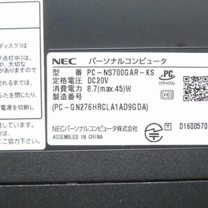 1円～NEC LAVIE NS700/GAR Core i7-7500U 2.7GHz/8GB/HDD1TB/Blu-ray/15インチ/OS無/動作未確認【大阪出荷】の画像4