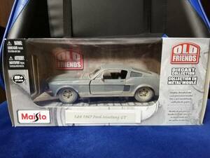 マイスト 1/24 1967 フォード マスタング GT レース スポーツカー ダイキャストカー Diecast Model 