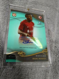 TOPPS LIVERPOOL LINEAGE 2023 ISAAC MABAYA GREEN AUTO CARD RC リバプール 15/99 99枚限定