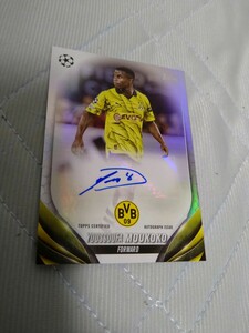 2023-24 Topps UEFA Club Competitions Youssoufa Moukoko AUTO Borussia Dortmund