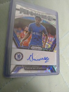 2023-24 Panini Prizm EPL Carney Chukwuemeka Penmanship Silver Choice Auto Chelsea 直筆サインカード カーニー・チュクエメカ