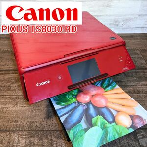 【動作良好】Canon カラープリンター PIXUS TS8030 RD