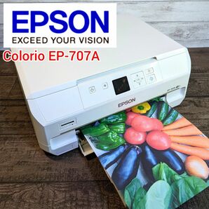 【動作良好】EPSON カラープリンター Colorio EP-707A