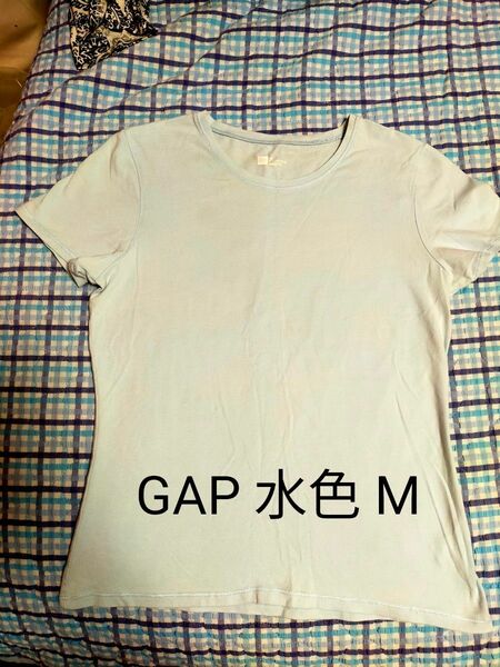 薄ーい水色 GAP ストレッチ 半袖TシャツM