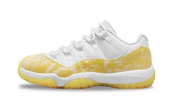 Nike WMNS Air Jordan 11 Retro Low Yellow Snake Skinナイキ ウィメンズ エアジョーダン11 イエロー スネークスキン AH7860 107