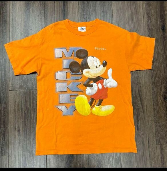 オ　USA製 ディズニー 半袖Tシャツ 90s～00s ミッキーマウス ミッキー