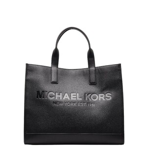 マイケルコース ストラクチャー トート ハンドバッグ トートバッグ 37F2LCOT4L ブラック レザー メンズ Michael Kors 【中古】