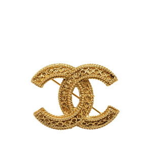  Chanel здесь Mark брошь Gold металлизированный женский CHANEL [ б/у ]